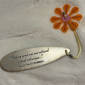 Inspirational Bookmark with Flower